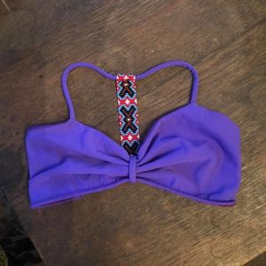 Handmade beaded swim top